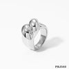 304 Stainless Steel 16K Gold Plated White Gold Plated Casual Plating Heart Shape Rings