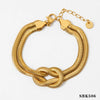 304 Stainless Steel 16K Gold Plated White Gold Plated Gold Plated Casual Knot Bracelets Earrings Necklace