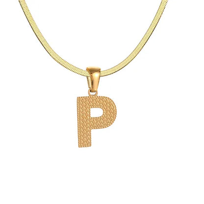 Wholesale Jewelry Basic Modern Style Classic Style Letter 304 Stainless Steel 18K Gold Plated Pendant Necklace