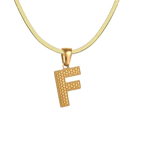 Wholesale Jewelry Basic Modern Style Classic Style Letter 304 Stainless Steel 18K Gold Plated Pendant Necklace