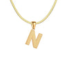 Wholesale Jewelry Basic Modern Style Classic Style Letter 304 Stainless Steel 18K Gold Plated Pendant Necklace