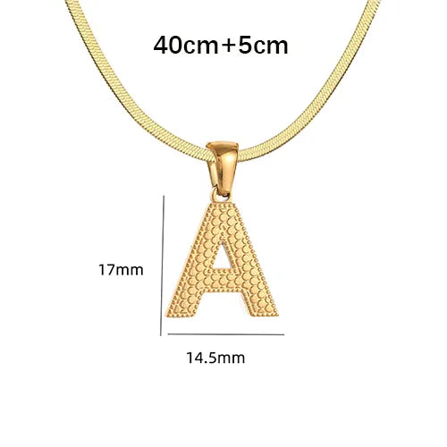 Wholesale Jewelry Basic Modern Style Classic Style Letter 304 Stainless Steel 18K Gold Plated Pendant Necklace