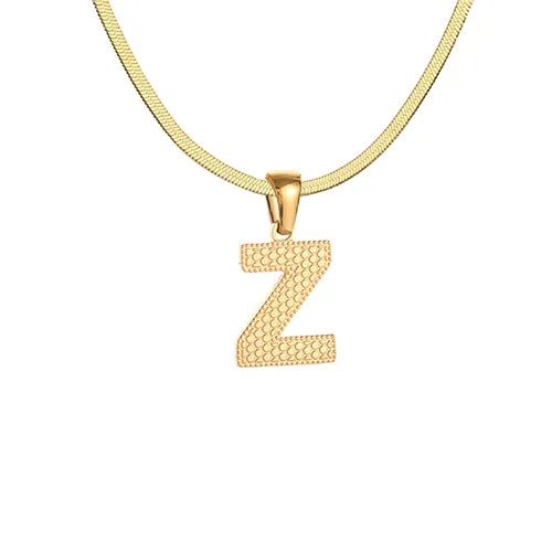 Wholesale Jewelry Basic Modern Style Classic Style Letter 304 Stainless Steel 18K Gold Plated Pendant Necklace