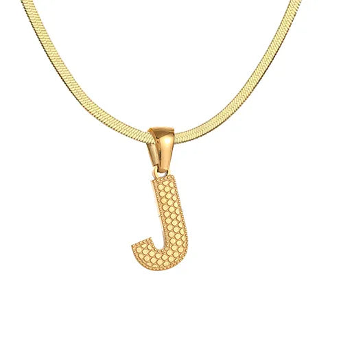 Wholesale Jewelry Basic Modern Style Classic Style Letter 304 Stainless Steel 18K Gold Plated Pendant Necklace