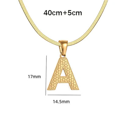 Wholesale Jewelry Basic Modern Style Classic Style Letter 304 Stainless Steel 18K Gold Plated Pendant Necklace