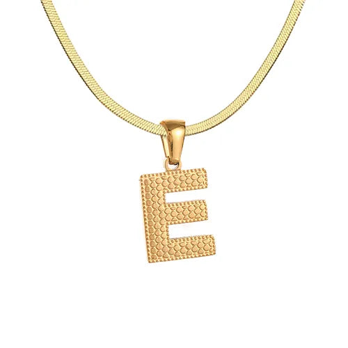 Wholesale Jewelry Basic Modern Style Classic Style Letter 304 Stainless Steel 18K Gold Plated Pendant Necklace