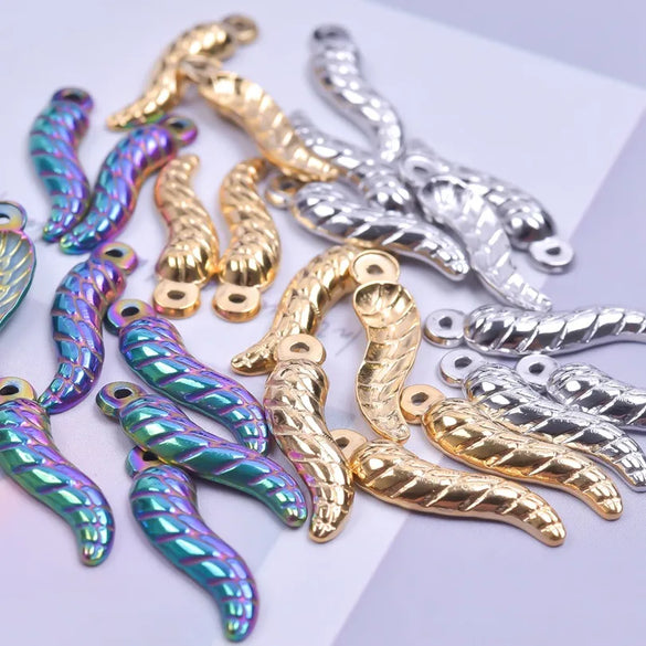 304 Stainless Steel 18K Gold Plated Basic Modern Style Classic Style Plating Chili Pendant Necklace