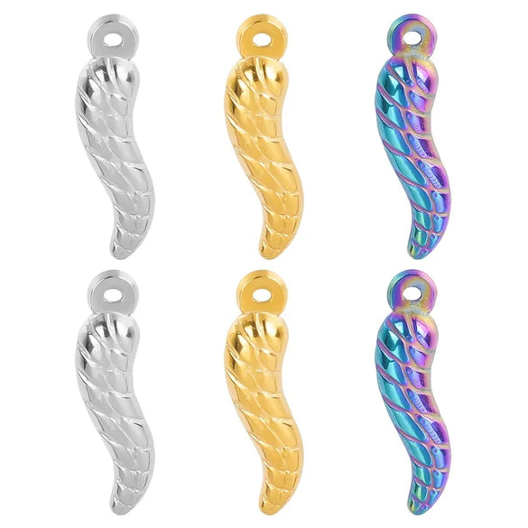 304 Stainless Steel 18K Gold Plated Basic Modern Style Classic Style Plating Chili Pendant Necklace