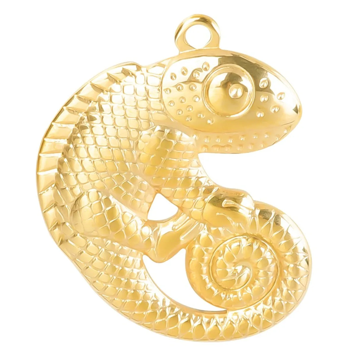 304 Stainless Steel 18K Gold Plated Basic Modern Style Classic Style Plating Lizard Pendant Necklace