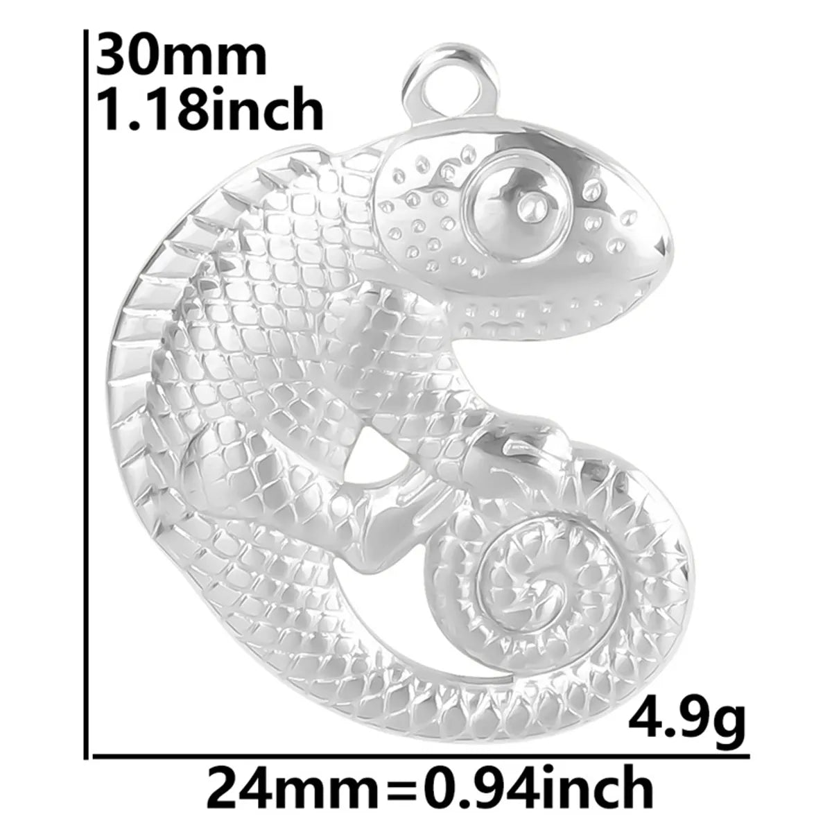 304 Stainless Steel 18K Gold Plated Basic Modern Style Classic Style Plating Lizard Pendant Necklace