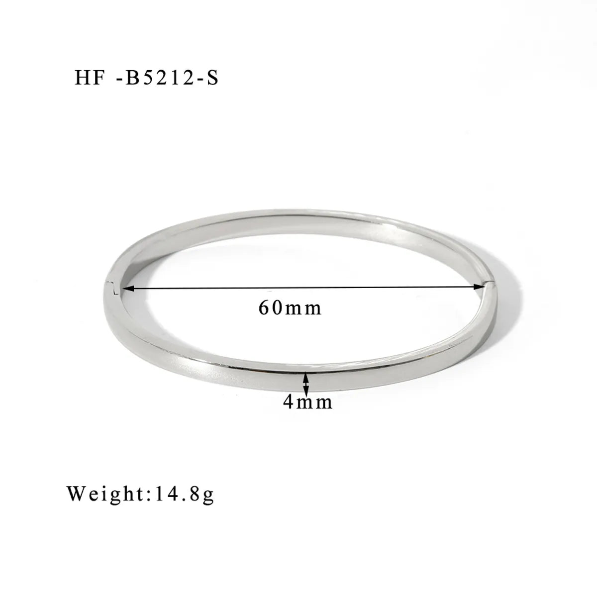 304 Stainless Steel 18K Gold Plated Basic Modern Style Classic Style Plating Round Solid Color Bangle