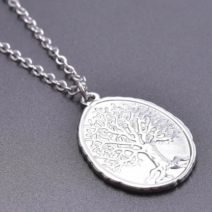 304 Stainless Steel 18K Gold Plated Basic Modern Style Classic Style Plating Tree Pendant Necklace