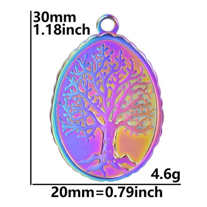 304 Stainless Steel 18K Gold Plated Basic Modern Style Classic Style Plating Tree Pendant Necklace