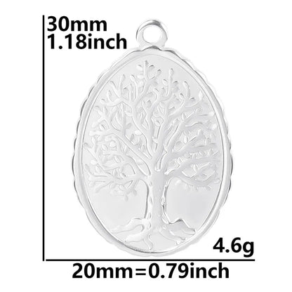 304 Stainless Steel 18K Gold Plated Basic Modern Style Classic Style Plating Tree Pendant Necklace