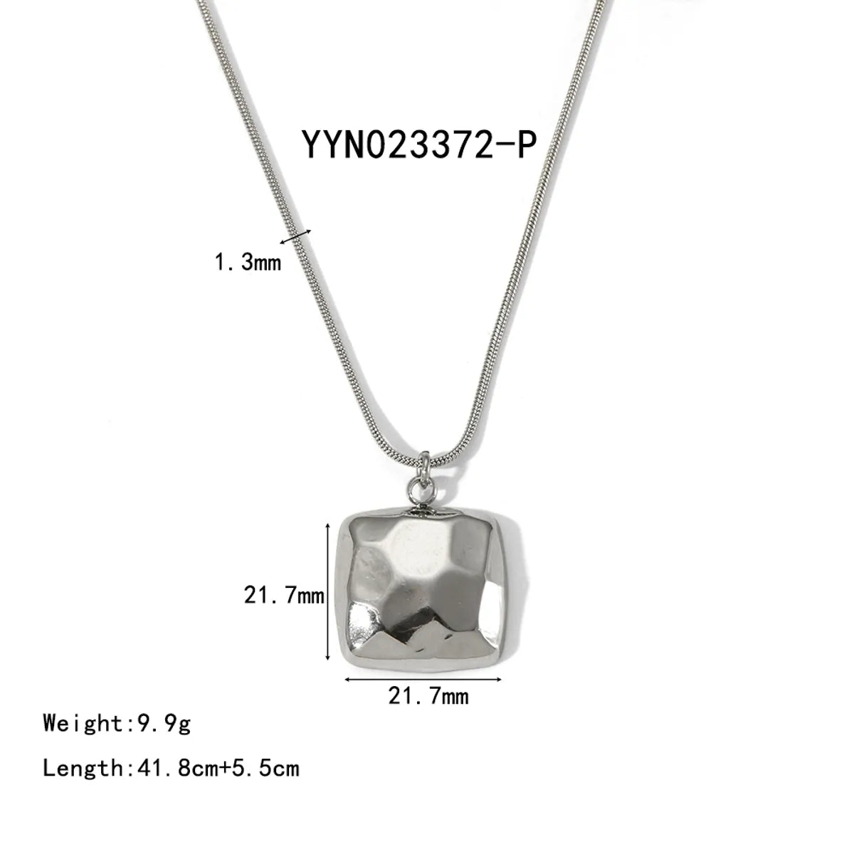 304 Stainless Steel 18K Gold Plated Basic Modern Style Polishing Plating Geometric Solid Color Pendant Necklace