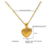 304 Stainless Steel 18K Gold Plated Basic Simple Style Classic Style Heart Shape Pendant Necklace
