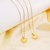 304 Stainless Steel 18K Gold Plated Basic Simple Style Classic Style Heart Shape Pendant Necklace