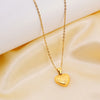 304 Stainless Steel 18K Gold Plated Basic Simple Style Classic Style Heart Shape Pendant Necklace