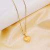 304 Stainless Steel 18K Gold Plated Basic Simple Style Classic Style Heart Shape Pendant Necklace