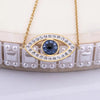 304 Stainless Steel 18K Gold Plated Basic Simple Style Classic Style Inlay Devil'S Eye Rhinestones Bracelets Necklace