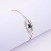 304 Stainless Steel 18K Gold Plated Basic Simple Style Classic Style Inlay Devil'S Eye Rhinestones Bracelets Necklace