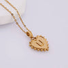 304 Stainless Steel 18K Gold Plated Basic Simple Style Classic Style Letter Heart Shape Pendant Necklace