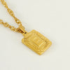 304 Stainless Steel 18K Gold Plated Casual Letter Pendant Necklace