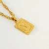 304 Stainless Steel 18K Gold Plated Casual Letter Pendant Necklace