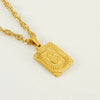 304 Stainless Steel 18K Gold Plated Casual Letter Pendant Necklace