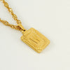 304 Stainless Steel 18K Gold Plated Casual Letter Pendant Necklace