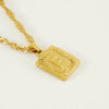 304 Stainless Steel 18K Gold Plated Casual Letter Pendant Necklace