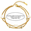 304 Stainless Steel 18K Gold Plated Casual Plating Inlay Heart Shape Bracelets