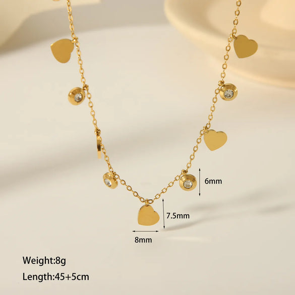 304 Stainless Steel 18K Gold Plated Casual Vintage Style Inlay Star Eye Butterfly Zircon Pendant Necklace