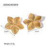 304 Stainless Steel 18K Gold Plated Elegant Lady Streetwear Inlay Flower Imitation Pearl Rings Earrings