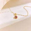 304 Stainless Steel 18K Gold Plated Elegant Lady Streetwear Plating Inlay Round Square Zircon Pendant Necklace