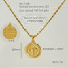 304 Stainless Steel 18K Gold Plated Elegant Simple Style Constellation Pendant Necklace
