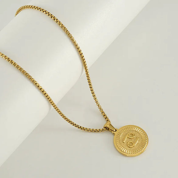304 Stainless Steel 18K Gold Plated Elegant Simple Style Constellation Pendant Necklace