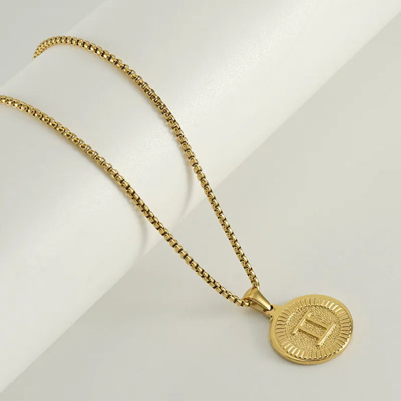 304 Stainless Steel 18K Gold Plated Elegant Simple Style Constellation Pendant Necklace