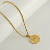304 Stainless Steel 18K Gold Plated Elegant Simple Style Constellation Pendant Necklace