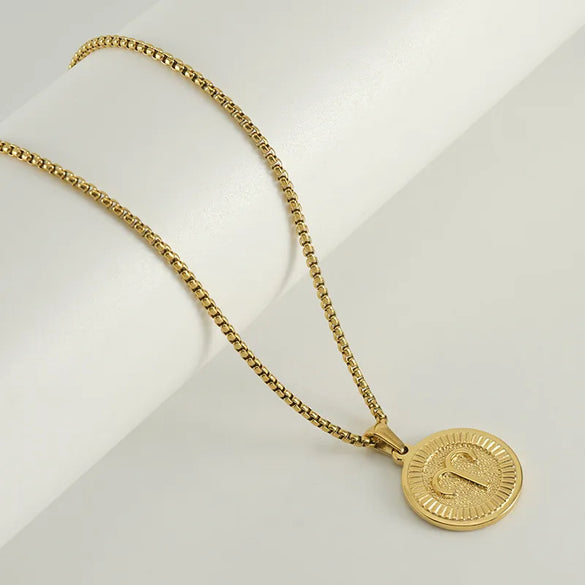 304 Stainless Steel 18K Gold Plated Elegant Simple Style Constellation Pendant Necklace