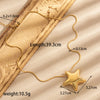 Wholesale Jewelry French Style Simple Style Star 304 Stainless Steel Earrings Necklace