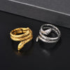 304 Stainless Steel 18K Gold Plated Glam Plating Snake Rings