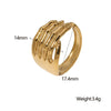 304 Stainless Steel 18K Gold Plated Hip-Hop Punk Plating Hand Rings