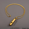 Wholesale Jewelry Hip-Hop Rock Whistle 304 Stainless Steel 18K Gold Plated Polishing Plating Hollow Out Pendant Necklace