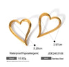 Wholesale Jewelry IG Style Basic Classic Style Heart Shape 304 Stainless Steel 18K Gold Plated Plating Earrings Necklace