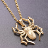 304 Stainless Steel 18K Gold Plated IG Style Cool Style Plating Geometric Spider Pendant Necklace