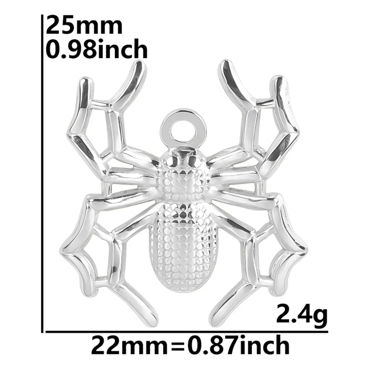 304 Stainless Steel 18K Gold Plated IG Style Cool Style Plating Geometric Spider Pendant Necklace