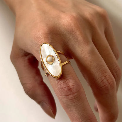 304 Stainless Steel 18K Gold Plated IG Style Geometric Open Rings