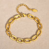 304 Stainless Steel 18K Gold Plated IG Style Plating Solid Color Bracelets Necklace