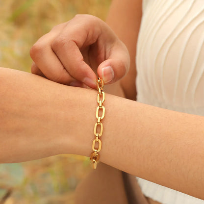 304 Stainless Steel 18K Gold Plated IG Style Plating Solid Color Bracelets Necklace